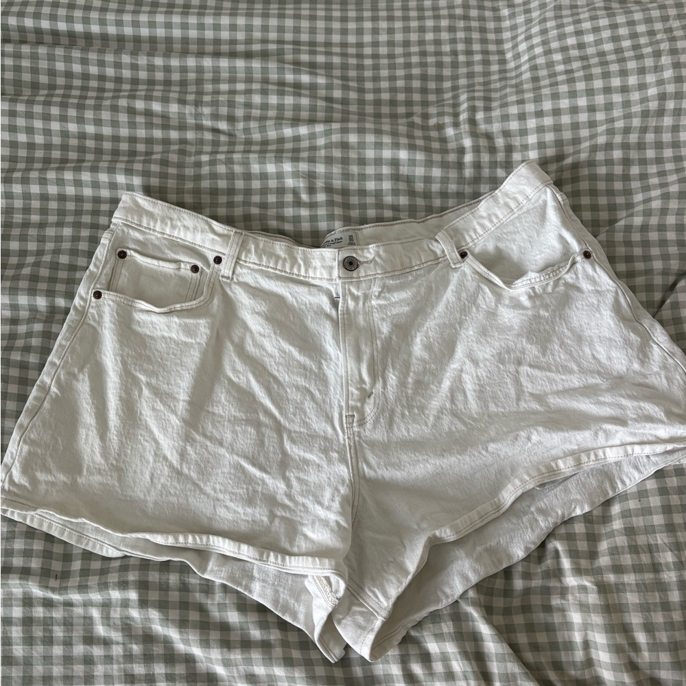 Abercrombie & Fitch White Jean Shorts